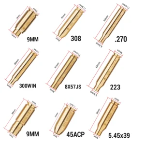 Tactical Red Laser Bore Sighter Training Bullet Brass Boresighter Caliber 12GA .223 .303 300WIN 6.5x55 7mm 8mm 9.3x62 Snap Caps 1