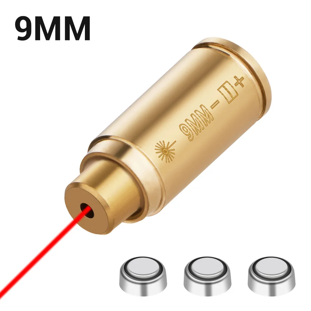 Tactical Red Laser Bore Sighter Training Bullet Brass Boresighter Caliber 12GA .223 .303 300WIN 6.5x55 7mm 8mm 9.3x62 Snap Caps 4